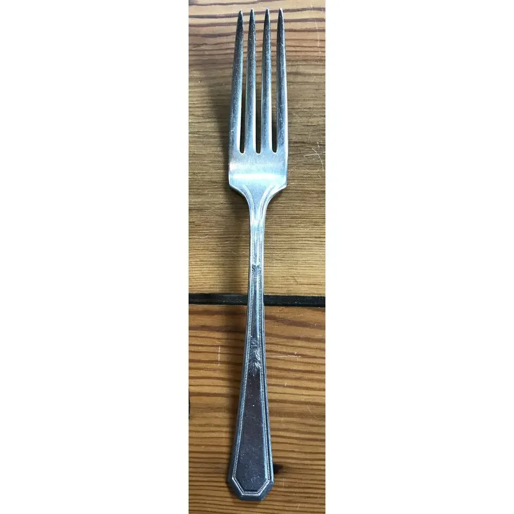 Set Pair 2 Vtg Antique Victorian Rogers Son AA Silverplate IS Dinner Forks 7.5